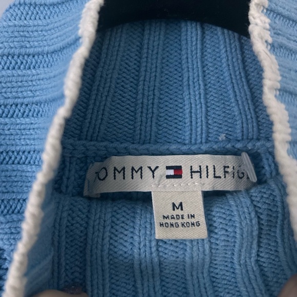 Y2K vintage Tommy Hilfiger, fisherman style mock neck sweater size small - Picture 5 of 6